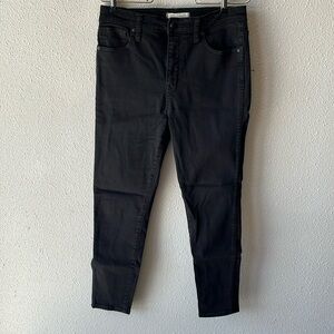 Madewell 10" High-Rise Skinny Jeans Black Size 29P